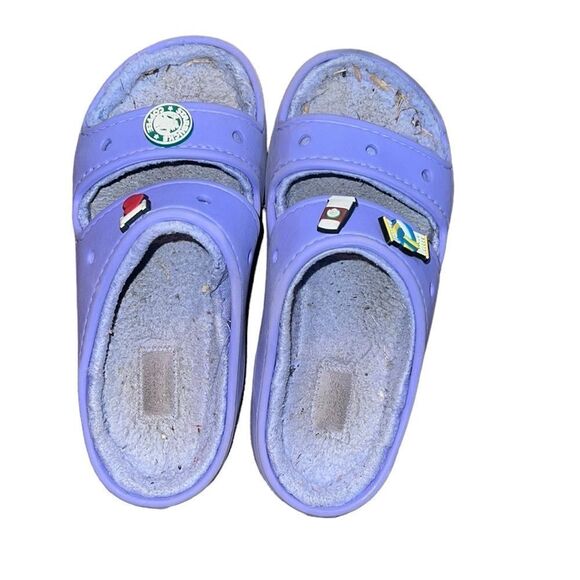 Crocs Purple Sandals Size 7 - Picture 1 of 6